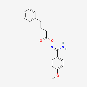 molecular formula C18H20N2O3 B5754492 4-methoxy-N'-[(4-phenylbutanoyl)oxy]benzenecarboximidamide 