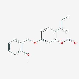 molecular formula C19H18O4 B5754504 4-ethyl-7-[(2-methoxybenzyl)oxy]-2H-chromen-2-one 