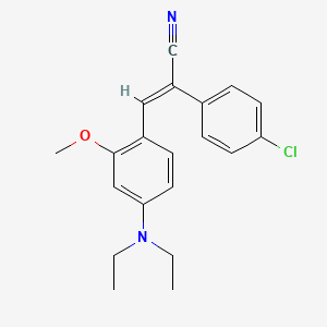 molecular formula C20H21ClN2O B5754509 2-(4-chlorophenyl)-3-[4-(diethylamino)-2-methoxyphenyl]acrylonitrile 