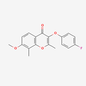molecular formula C18H15FO4 B5754512 3-(4-fluorophenoxy)-7-methoxy-2,8-dimethyl-4H-chromen-4-one CAS No. 303095-19-4