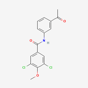 molecular formula C16H13Cl2NO3 B5754514 N-(3-acetylphenyl)-3,5-dichloro-4-methoxybenzamide 