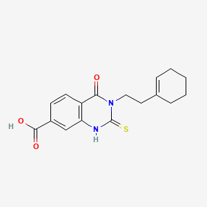 molecular formula C17H18N2O3S B5754517 3-[2-(1-cyclohexen-1-yl)ethyl]-4-oxo-2-thioxo-1,2,3,4-tetrahydro-7-quinazolinecarboxylic acid CAS No. 361150-55-2