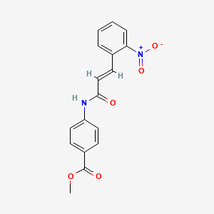 molecular formula C17H14N2O5 B5754522 methyl 4-{[3-(2-nitrophenyl)acryloyl]amino}benzoate 