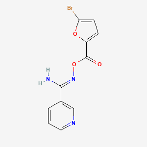 molecular formula C11H8BrN3O3 B5754551 N'-[(5-bromo-2-furoyl)oxy]-3-pyridinecarboximidamide 