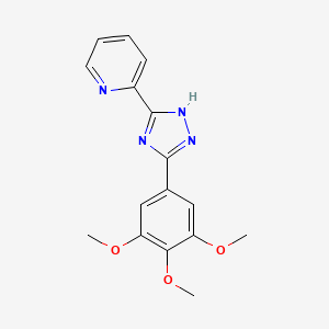2-[3-(3,4,5-trimethoxyphenyl)-1H-1,2,4-triazol-5-yl]pyridine