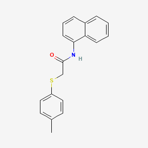 molecular formula C19H17NOS B5754568 2-[(4-methylphenyl)thio]-N-1-naphthylacetamide 
