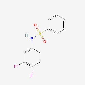 molecular formula C12H9F2NO2S B5754596 N-(3,4-difluorophenyl)benzenesulfonamide 