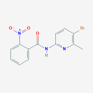 molecular formula C13H10BrN3O3 B5754617 N-(5-bromo-6-methyl-2-pyridinyl)-2-nitrobenzamide 