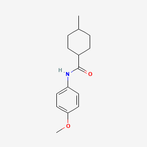 molecular formula C15H21NO2 B5754631 N-(4-methoxyphenyl)-4-methylcyclohexanecarboxamide 