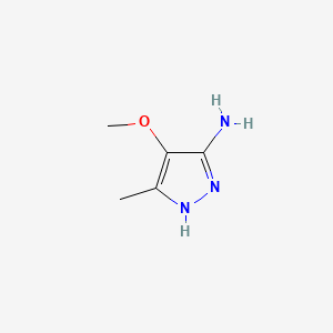 molecular formula C5H9N3O B575465 4-methoxy-5-methyl-1H-pyrazol-3-amine CAS No. 161285-92-3