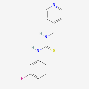 molecular formula C13H12FN3S B5754657 N-(3-fluorophenyl)-N'-(4-pyridinylmethyl)thiourea CAS No. 56913-85-0