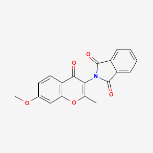 molecular formula C19H13NO5 B5754692 2-(7-methoxy-2-methyl-4-oxo-4H-chromen-3-yl)-1H-isoindole-1,3(2H)-dione 