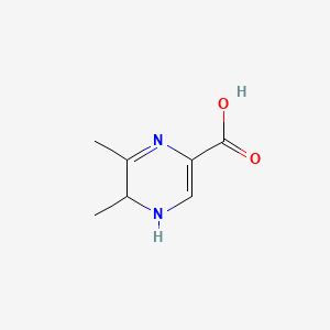 molecular formula C7H10N2O2 B575471 5,6-Dimethyl-4,5-dihydropyrazine-2-carboxylic acid CAS No. 160532-43-4