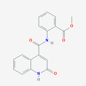 molecular formula C18H14N2O4 B5754712 methyl 2-{[(2-oxo-1,2-dihydro-4-quinolinyl)carbonyl]amino}benzoate 
