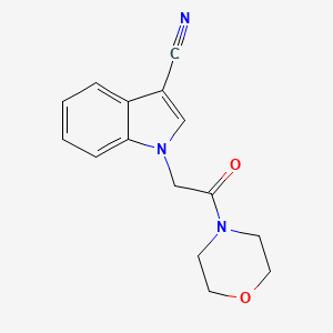molecular formula C15H15N3O2 B5754724 1-[2-(4-morpholinyl)-2-oxoethyl]-1H-indole-3-carbonitrile 