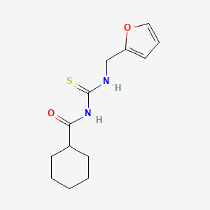 molecular formula C13H18N2O2S B5754734 N-{[(2-furylmethyl)amino]carbonothioyl}cyclohexanecarboxamide 