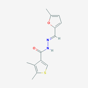 molecular formula C13H14N2O2S B5754738 4,5-dimethyl-N'-[(5-methyl-2-furyl)methylene]-3-thiophenecarbohydrazide 