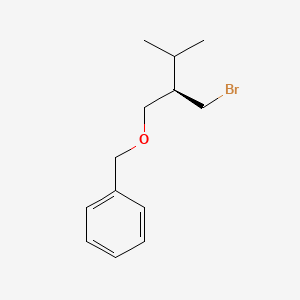 molecular formula C13H19BrO B575475 (R)-((2-(Bromomethyl)-3-methylbutoxy)methyl)benzene CAS No. 179993-02-3