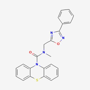 molecular formula C23H18N4O2S B5754755 N-methyl-N-[(3-phenyl-1,2,4-oxadiazol-5-yl)methyl]-10H-phenothiazine-10-carboxamide 