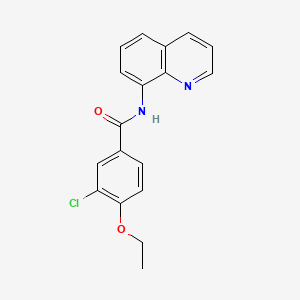 molecular formula C18H15ClN2O2 B5754772 3-chloro-4-ethoxy-N-8-quinolinylbenzamide 