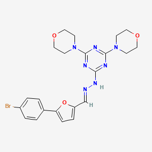 5-(4-bromophenyl)-2-furaldehyde (4,6-di-4-morpholinyl-1,3,5-triazin-2-yl)hydrazone