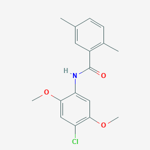 molecular formula C17H18ClNO3 B5754780 N-(4-chloro-2,5-dimethoxyphenyl)-2,5-dimethylbenzamide 