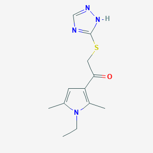 molecular formula C12H16N4OS B5754784 1-(1-ethyl-2,5-dimethyl-1H-pyrrol-3-yl)-2-(4H-1,2,4-triazol-3-ylthio)ethanone 
