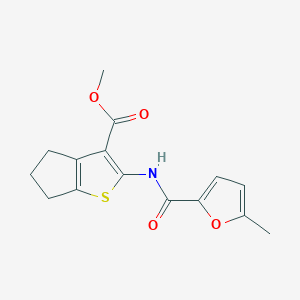 molecular formula C15H15NO4S B5754789 methyl 2-[(5-methyl-2-furoyl)amino]-5,6-dihydro-4H-cyclopenta[b]thiophene-3-carboxylate 