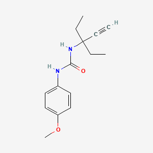 molecular formula C15H20N2O2 B5754820 N-(1,1-diethyl-2-propyn-1-yl)-N'-(4-methoxyphenyl)urea 