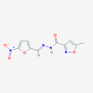 molecular formula C10H8N4O5 B5754827 5-methyl-N'-[(5-nitro-2-furyl)methylene]-3-isoxazolecarbohydrazide 