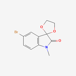 molecular formula C11H10BrNO3 B5754828 5'-bromo-1'-methylspiro[1,3-dioxolane-2,3'-indol]-2'(1'H)-one 