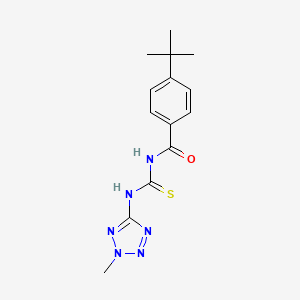molecular formula C14H18N6OS B5754846 4-tert-butyl-N-{[(2-methyl-2H-tetrazol-5-yl)amino]carbonothioyl}benzamide 