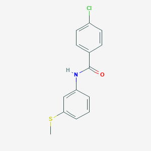 molecular formula C14H12ClNOS B5754874 4-chloro-N-[3-(methylthio)phenyl]benzamide 
