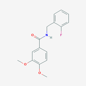 molecular formula C16H16FNO3 B5754888 N-(2-fluorobenzyl)-3,4-dimethoxybenzamide CAS No. 895366-18-4