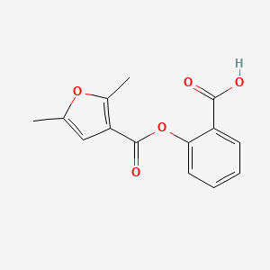 molecular formula C14H12O5 B5754896 2-[(2,5-dimethyl-3-furoyl)oxy]benzoic acid 