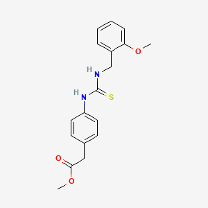 molecular formula C18H20N2O3S B5754905 methyl [4-({[(2-methoxybenzyl)amino]carbonothioyl}amino)phenyl]acetate 