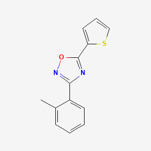 molecular formula C13H10N2OS B5754909 3-(2-methylphenyl)-5-(2-thienyl)-1,2,4-oxadiazole 