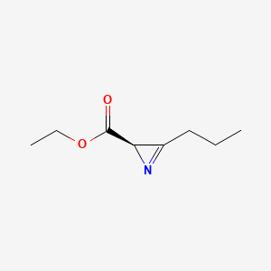 molecular formula C8H13NO2 B575491 Ethyl (2R)-3-propyl-2H-azirene-2-carboxylate CAS No. 181492-74-0