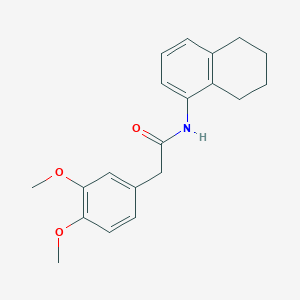 molecular formula C20H23NO3 B5754910 2-(3,4-dimethoxyphenyl)-N-(5,6,7,8-tetrahydro-1-naphthalenyl)acetamide 