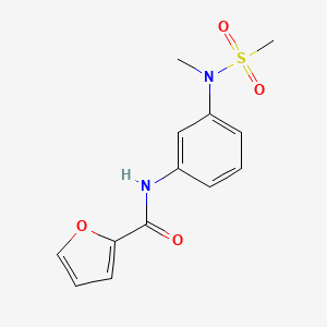 molecular formula C13H14N2O4S B5754936 N-{3-[methyl(methylsulfonyl)amino]phenyl}-2-furamide 