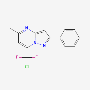 molecular formula C14H10ClF2N3 B5754943 7-[chloro(difluoro)methyl]-5-methyl-2-phenylpyrazolo[1,5-a]pyrimidine 