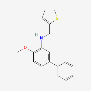 molecular formula C18H17NOS B5754955 (4-methoxy-3-biphenylyl)(2-thienylmethyl)amine 