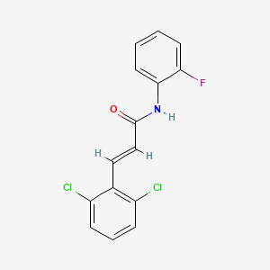 molecular formula C15H10Cl2FNO B5754960 3-(2,6-dichlorophenyl)-N-(2-fluorophenyl)acrylamide 