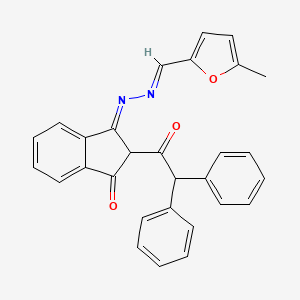 5-methyl-2-furaldehyde [2-(diphenylacetyl)-3-oxo-2,3-dihydro-1H-inden-1-ylidene]hydrazone