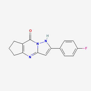 molecular formula C15H12FN3O B5754978 2-(4-fluorophenyl)-6,7-dihydro-5H-cyclopenta[d]pyrazolo[1,5-a]pyrimidin-8-ol 