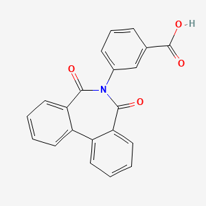 molecular formula C21H13NO4 B5755002 3-(5,7-dioxo-5,7-dihydro-6H-dibenzo[c,e]azepin-6-yl)benzoic acid 
