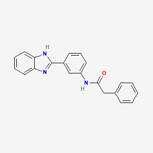 molecular formula C21H17N3O B5755022 N-[3-(1H-benzimidazol-2-yl)phenyl]-2-phenylacetamide 