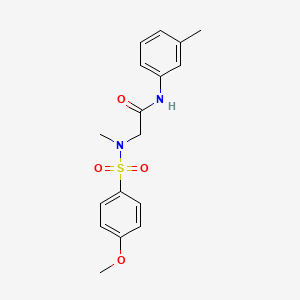 molecular formula C17H20N2O4S B5755029 N~2~-[(4-methoxyphenyl)sulfonyl]-N~2~-methyl-N~1~-(3-methylphenyl)glycinamide 
