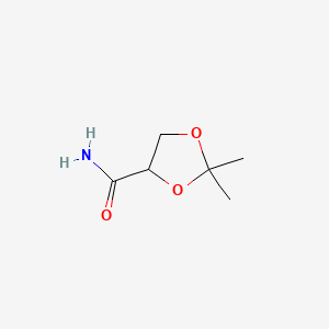 molecular formula C6H11NO3 B575503 2,2-二甲基-1,3-二氧戊环-4-甲酰胺 CAS No. 165522-04-3