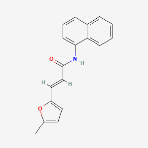 molecular formula C18H15NO2 B5755055 3-(5-methyl-2-furyl)-N-1-naphthylacrylamide 